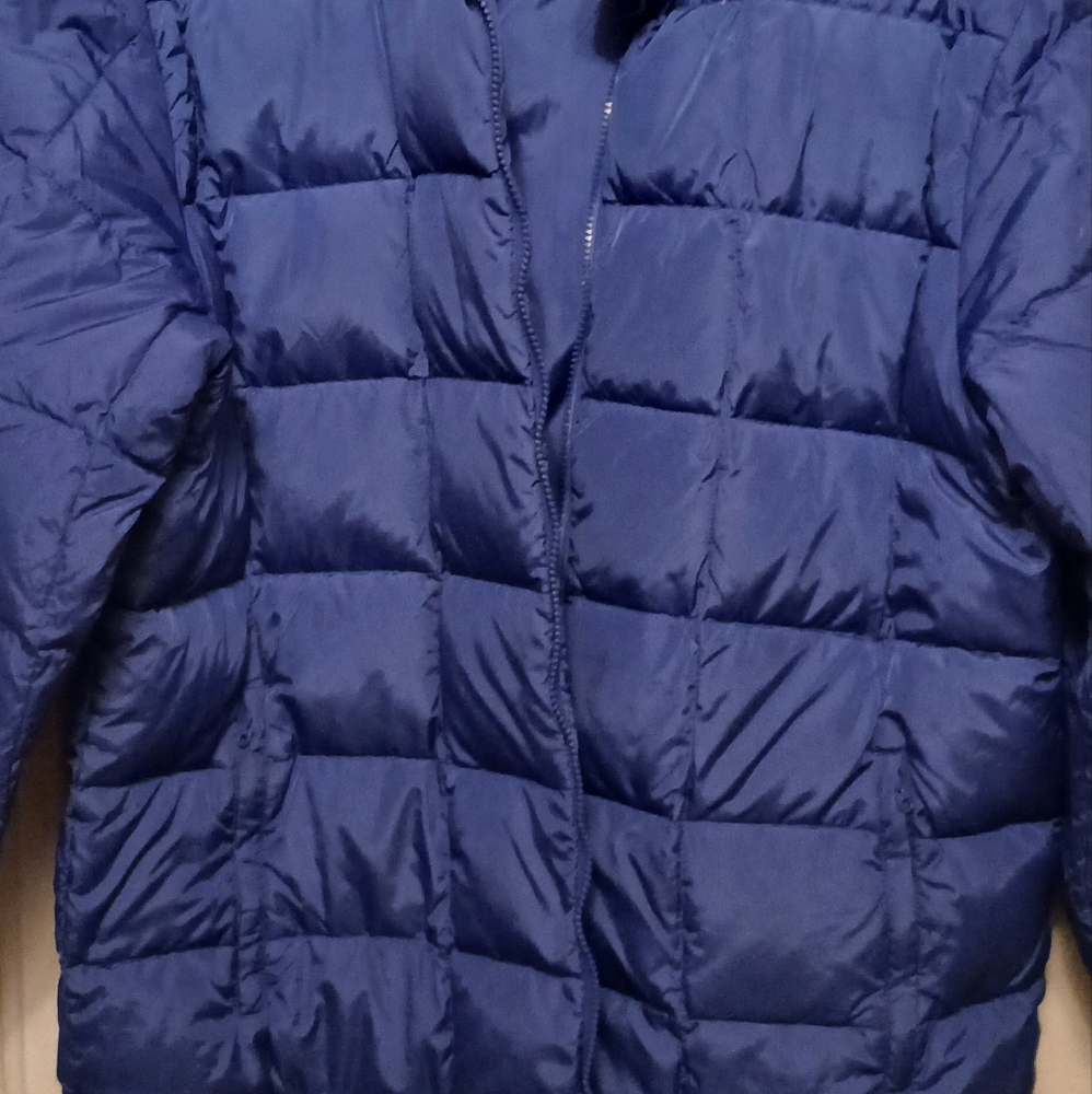 Ladies " Lands End"Blue Puffer Jacket-  Lg/ 10-12